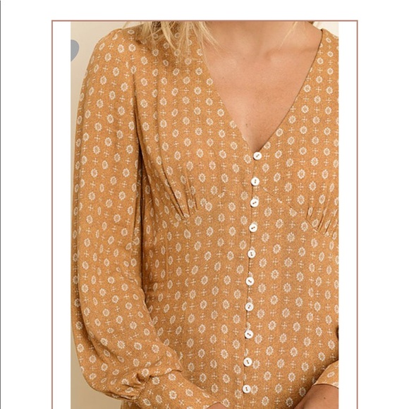 Mustard V neck dress - Picture 6 of 7